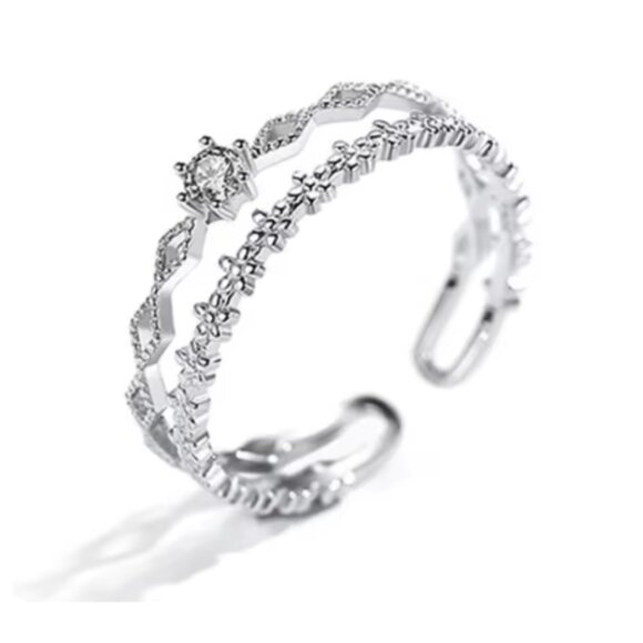 Silver Ring, Adjustable Ring, Women's Jewelry, Women's Ring, Gift Idea, Jewelry - Picture 1 of 1
